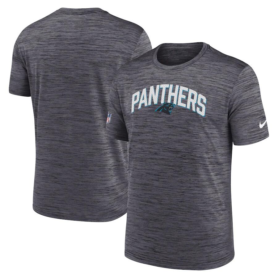 Men's Carolina Panthers Black On-Field Sideline Velocity T-Shirt